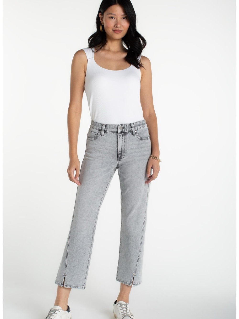 62. Liverpool • NWT $150 Kennedy Split Ankle Straight Leg Jeans W17-19”R12” I28”
